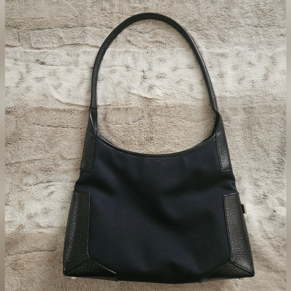 Salvatore Ferragamo leather canvas shoulder bag